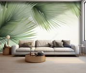 3D Watercolor Palm Green Leaves Wall Mural Wall Decor Wall Art Wall Sticker Remoable Wallpaper LQH 214