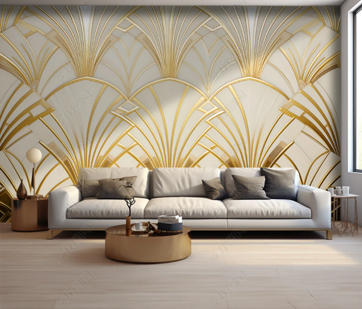 3D Gold Decoration Pattern Wallpaper Wall Mural Wall Decor Wall Art Wall Sticker Remoable Wallpaper LQH 237