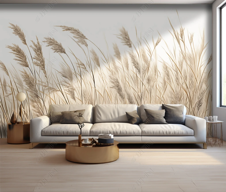 3D Reeds Landscape Wallpaper Wall Mural Wall Decor Wall Art Wall Sticker Remoable Wallpaper LQH 250