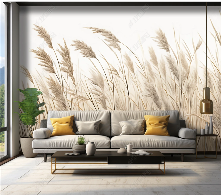 3D Reeds Landscape Wallpaper Wall Mural Wall Decor Wall Art Wall Sticker Remoable Wallpaper LQH 250
