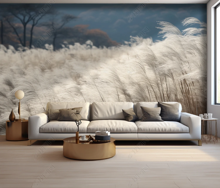 3D Reeds Landscape Wallpaper Wall Mural Wall Decor Wall Art Wall Sticker Remoable Wallpaper LQH 251