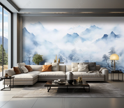 3D Watercolor Mountain Fog Landscape Wallpaper Wall Mural Wall Decor Wall Art Wall Sticker Remoable Wallpaper LQH 282