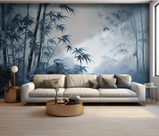 3D Watercolor Forest Fog Bamboo Wallpaper Wall Mural Wall Decor Wall Art Wall Sticker Remoable Wallpaper LQH 289