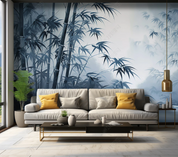 3D Watercolor Forest Fog Bamboo Wallpaper Wall Mural Wall Decor Wall Art Wall Sticker Remoable Wallpaper LQH 289