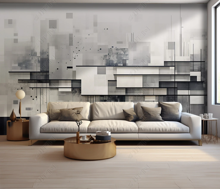 3D Abstract Artistic Gray Pattern Wallpaper Wall Mural Wall Decor Wall Art Wall Sticker Remoable Wallpaper LQH 317
