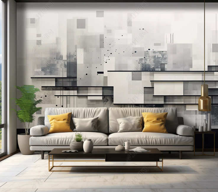 3D Abstract Artistic Gray Pattern Wallpaper Wall Mural Wall Decor Wall Art Wall Sticker Remoable Wallpaper LQH 317