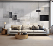 3D Geometry Abstract Artistic Gray Pattern Wallpaper Wall Mural Wall Decor Wall Art Wall Sticker Remoable Wallpaper LQH 318