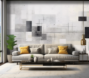 3D Geometry Abstract Artistic Gray Pattern Wallpaper Wall Mural Wall Decor Wall Art Wall Sticker Remoable Wallpaper LQH 318