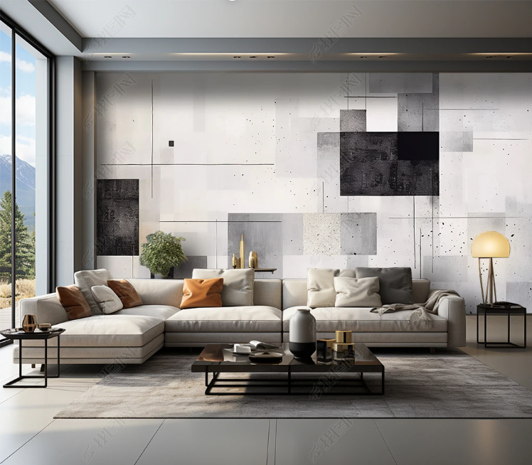 3D Abstract Artistic Gray Pattern Wallpaper Wall Mural Wall Decor Wall Art Wall Sticker Remoable Wallpaper LQH 319