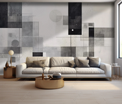 3D Geometry Abstract Artistic Gray Pattern Wallpaper Wall Mural Wall Decor Wall Art Wall Sticker Remoable Wallpaper LQH 320