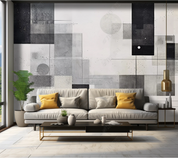 3D Geometry Abstract Artistic Gray Pattern Wallpaper Wall Mural Wall Decor Wall Art Wall Sticker Remoable Wallpaper LQH 320