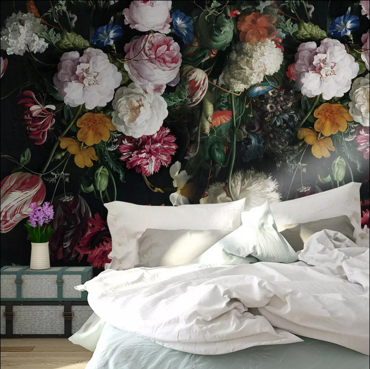 3D Floral Rose Peony Leaf Wall Mural Wallpaper YXL 817