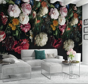 3D Floral Rose Peony Leaf Wall Mural Wallpaper YXL 817