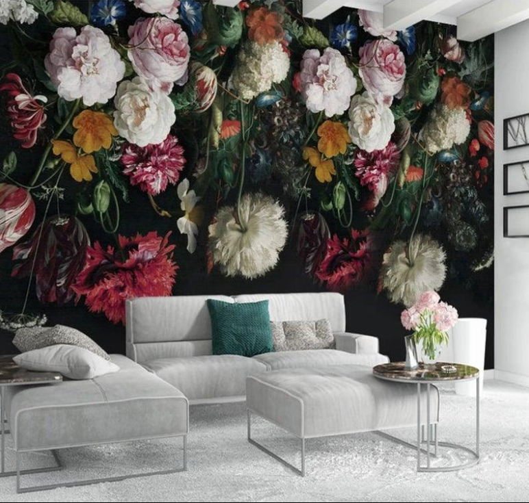 3D Floral Rose Peony Leaf Wall Mural Wallpaper YXL 817