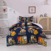 3D Loader Excavator Technical Vehicle Quilt Cover Set Bedding Set Duvet Cover Pillowcase 344- Jess Art Decoration