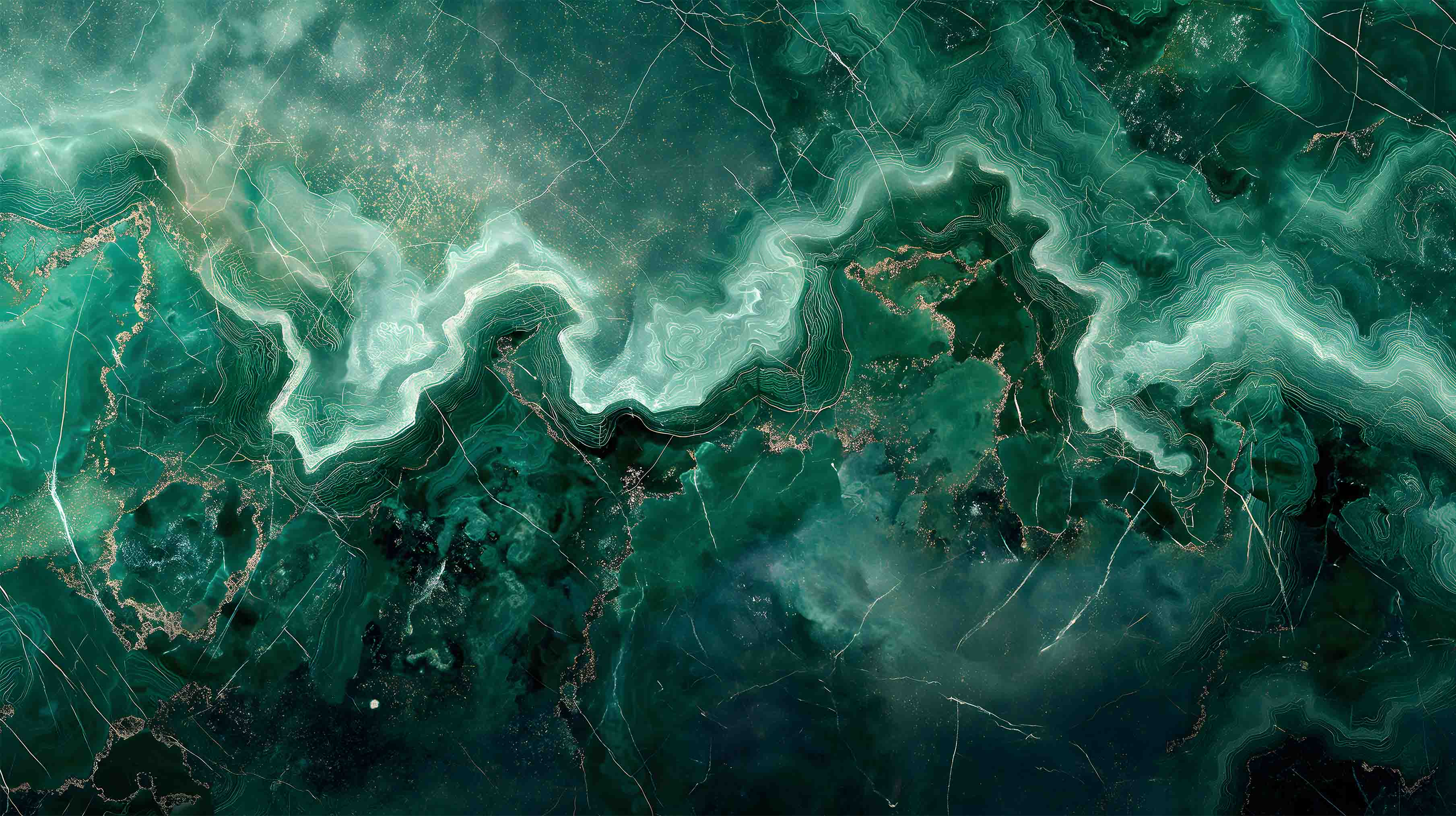 3D Abstract Damaskeen Green Wall Mural Wallpaper YXL 565