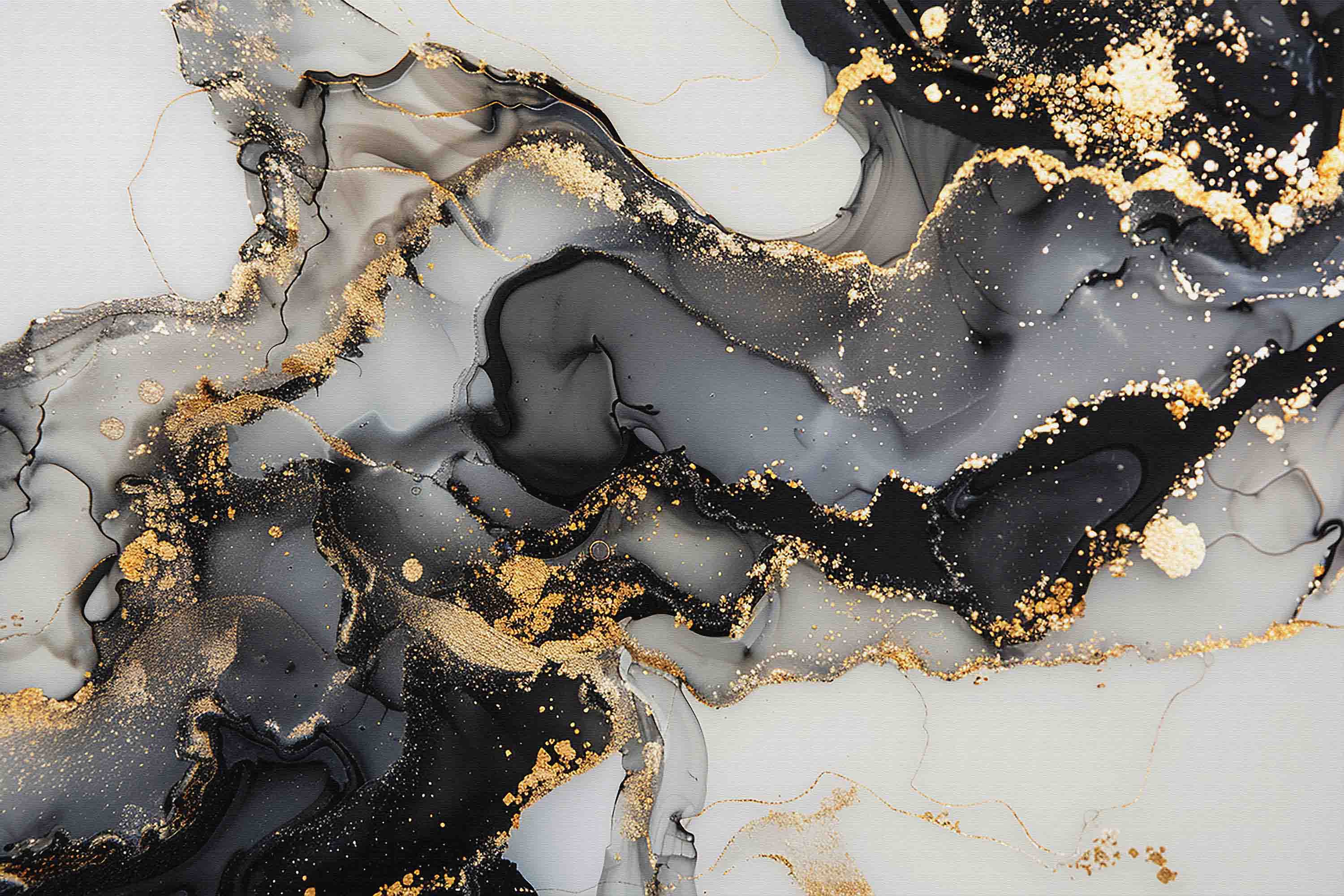 3D Dramatic Black Marble dramatic black marble wall mural wallpaper for living room - view 4