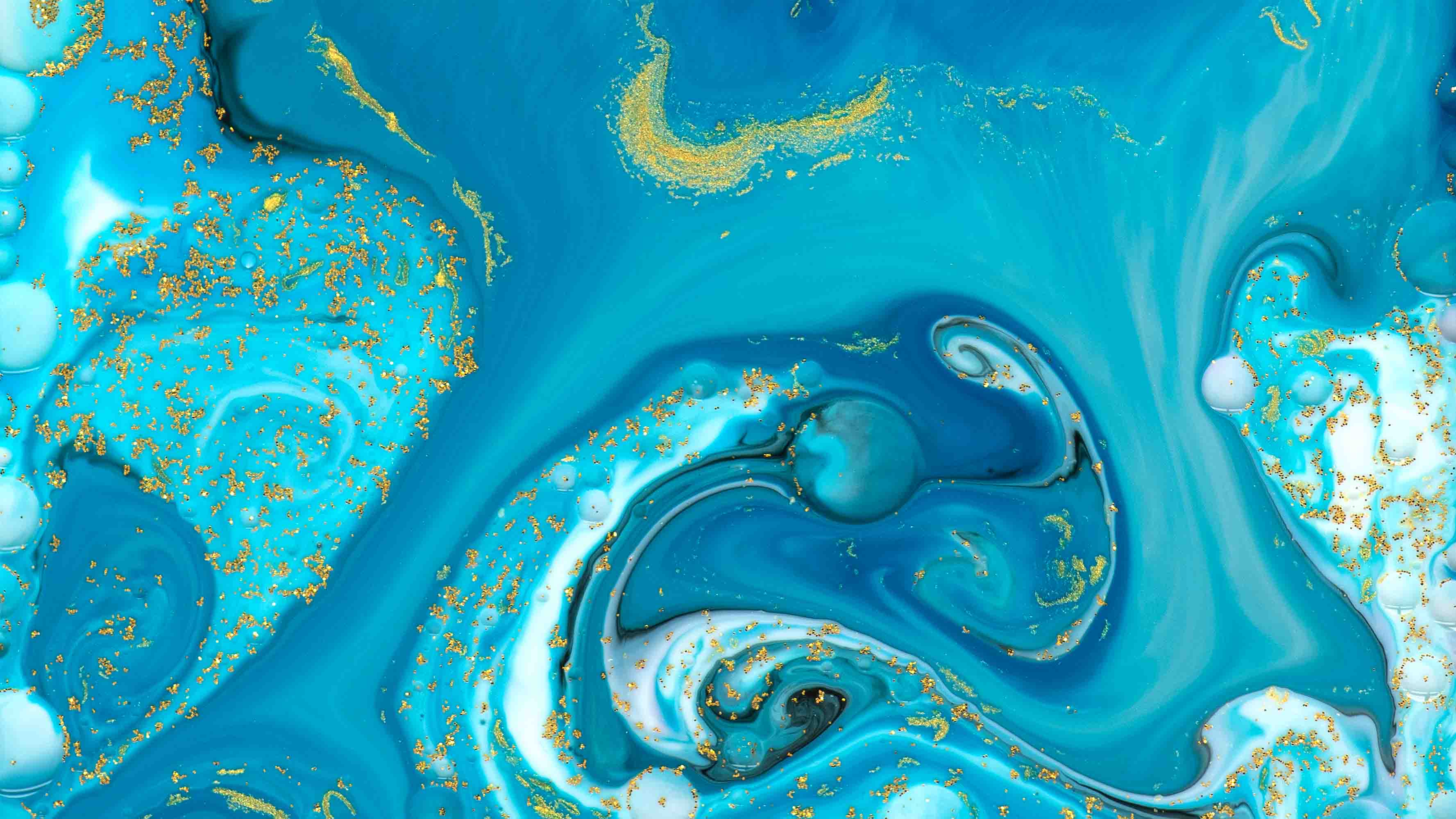 3D Abstract Damaskeen Blue Wave Wall Mural Wallpaper YXL 570