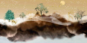 3D Gold Landscape Oil Painting Wallpaper Wall Mural Wall Decor Wall Art Wall Sticker Remoable Wallpaper 3