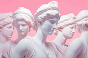 3D Art Sculpture Pink Background Wallpaper Wall Mural Wall Decor Wall Art Wall Sticker Remoable Wallpaper LQH