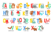 3D Childcare Nursery School Cartoon Animals Letters Kids Wall Mural Wallpaper JN 67