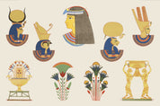 3D Ancient Egyptian Sculpture Pattern Egyptian Hieroglyphic Symbols Wallpaper Wall Mural Wall Decor Wall Art Wall Sticker Remoable Wallpaper LQH