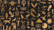 3D Ancient Egypt Gold Eagle Egyptian Hieroglyphics Symbols Wallpaper Wall Mural Wall Decor Wall Art Wall Sticker Remoable Wallpaper LQH 1