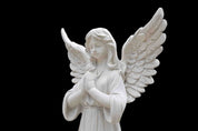 3D Sculpture Angel Black Wall Mural Wallpaper YXL 2417