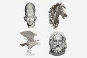 3D Sculpture Horse Eagle Head Wall Mural Wallpaper YXL 2418