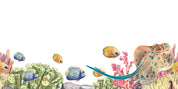 3D Animal Fish Coral Sea Stone Wall Mural Wallpaper YXL 03