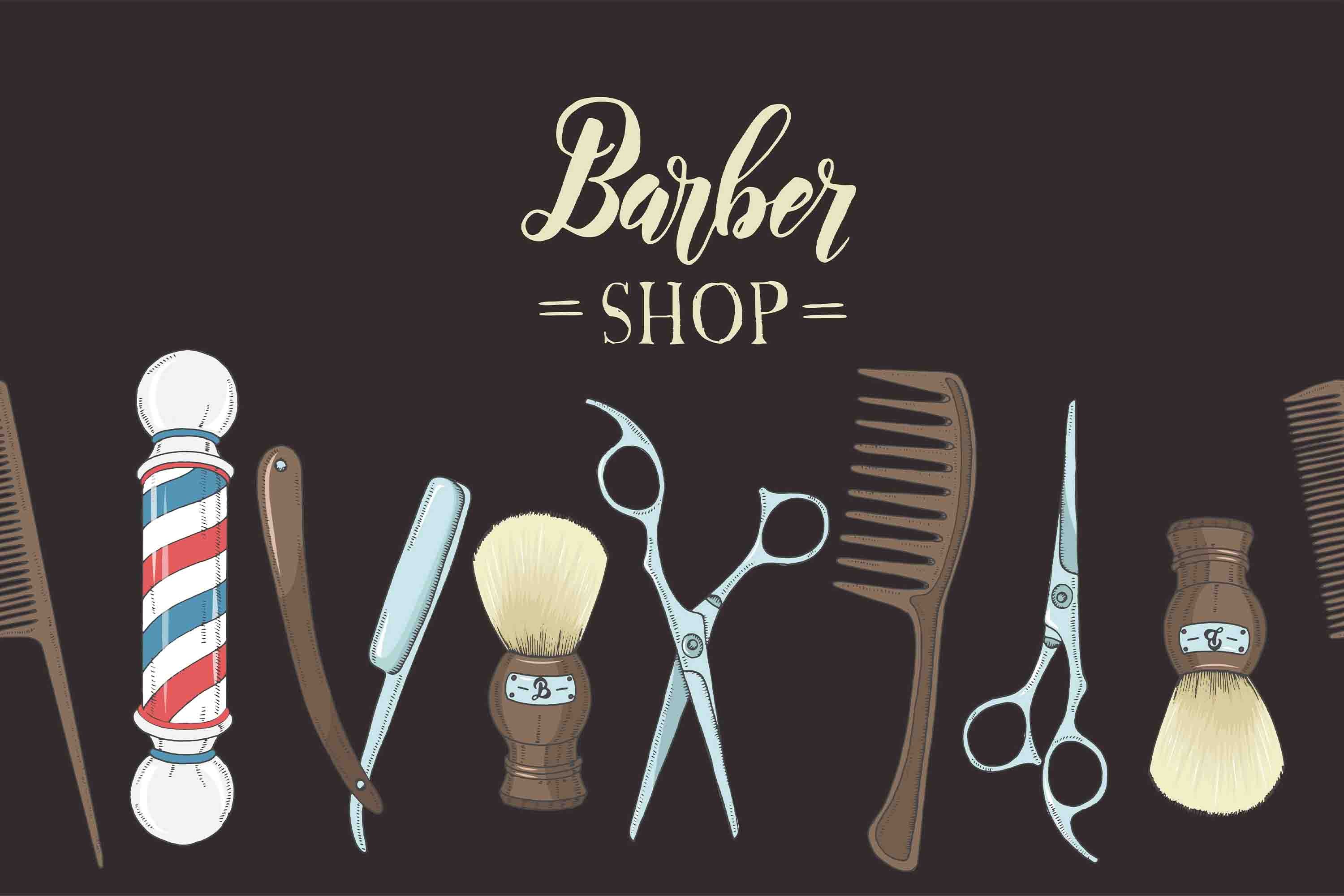 3D Barber Shop Hair Salon Haircut Specialist Wall Mural Wallpaper 9