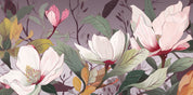3D Hand Drawn Pink Magnolia Blossom Wallpaper Wall Mural Wall Decor Wall Art Wall Sticker Remoable Wallpaper 6