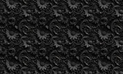 3D Black Floral Leaf Background Wallpaper Wall Mural Wall Decor Wall Art Wall Sticker Remoable Wallpaper