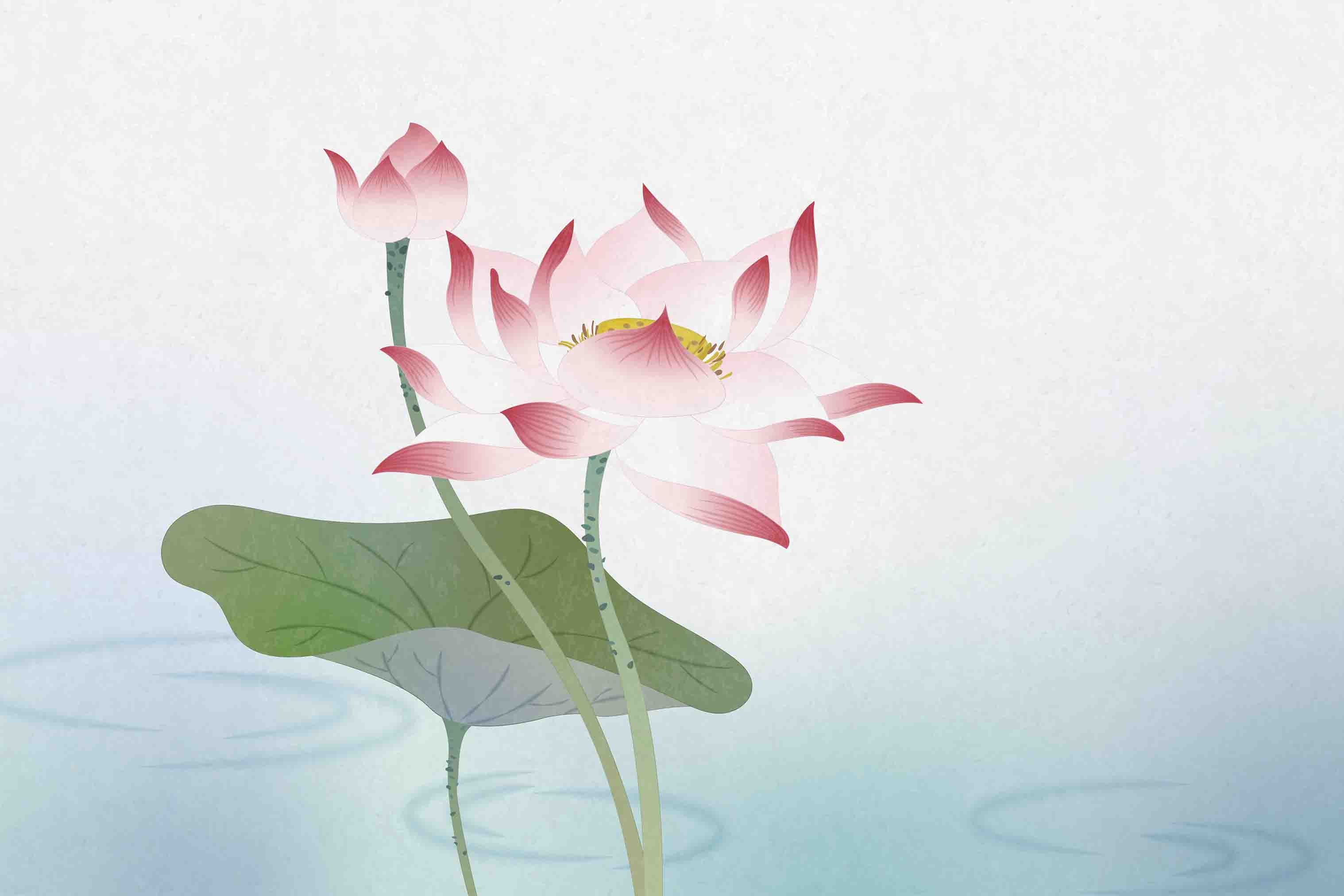 3D Floral Lotus Leaf Pond Wall Mural Wallpaper YXL 2956