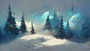 3D Winter Pine Forest Landscape Oil Painting Wallpaper Wall Mural Wall Decor Wall Art Wall Sticker Remoable Wallpaper LQH