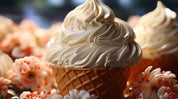 3D Ice Cream Cone Floral Wall Mural Wallpaper YXL 2281