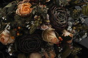 3D Rose Floral Bouquet Dark Background Wallpaper Wall Mural Wall Decor Wall Art Wall Sticker Remoable Wallpaper