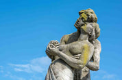 3D Sculpture Woman Man Bluesky Wall Mural Wallpaper YXL 2436