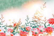 3D Watercolor Red Floral Wallpaper Wall Mural Wall Decor Wall Art Wall Sticker Remoable Wallpaper