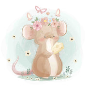 3D Cartoon Animal Mouse Butterfly Floral Kids Wallpaper Wall Mural Wall Decor Wall Art Wall Sticker Remoable Wallpaper