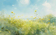 3D Blue Sky Flowers Grass Landscape Oil Painting Wallpaper Wall Mural Wall Decor Wall Art Wall Sticker Remoable Wallpaper LQH 1 1
