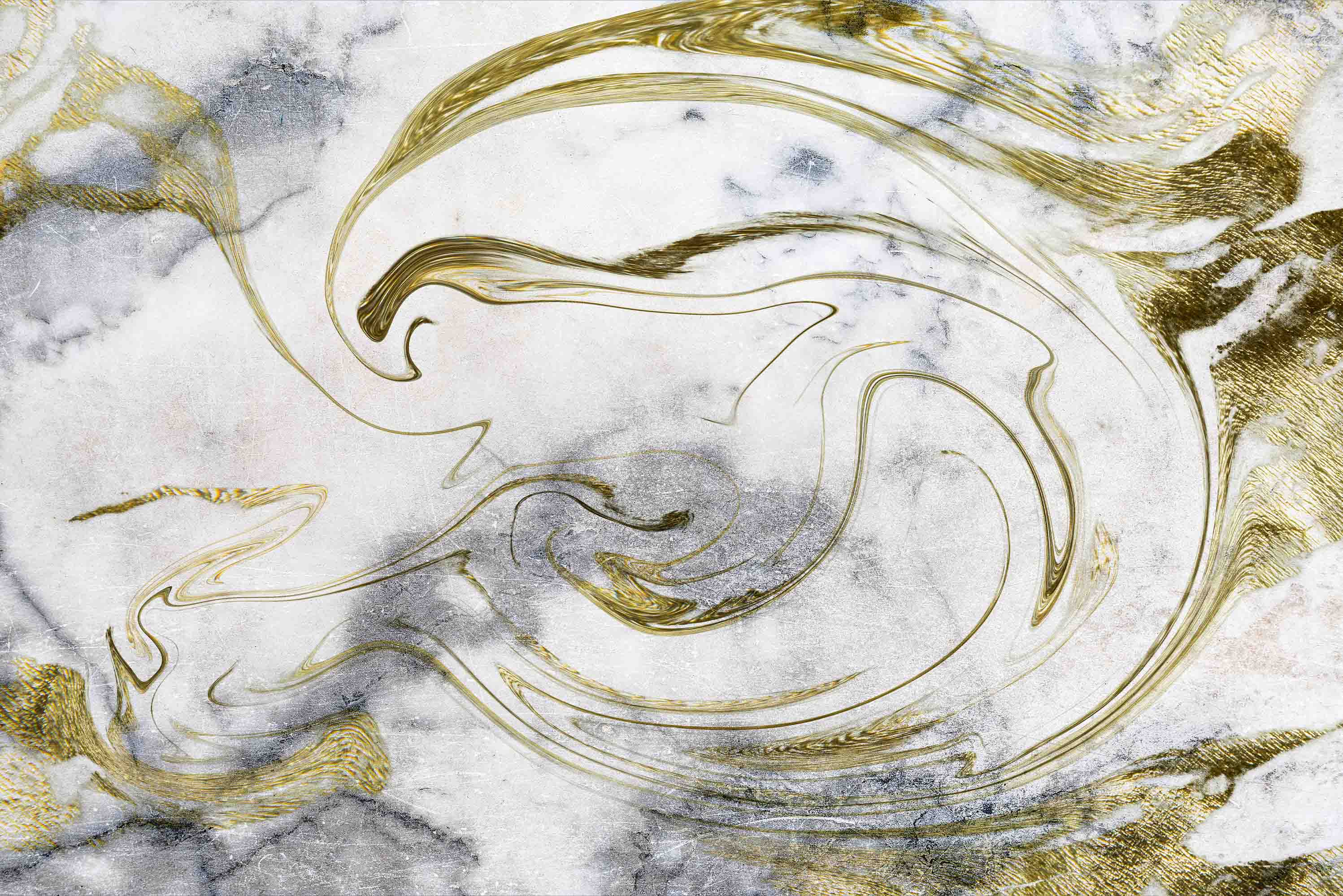 3D Abstract Damaskeen Float Gray Wall Mural Wallpaper YXL 599