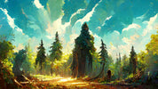 3D Sky Cloud Forest Landscape Oil Painting Wallpaper Wall Mural Wall Decor Wall Art Wall Sticker Remoable Wallpaper LQH