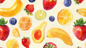 3D Strawberry Apple Pear Banana Papaya Wall Mural Wallpaper YXL 258