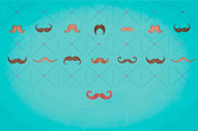 3D Salon Shop Beauty Salon Mustache Wall Mural Wallpaper 49
