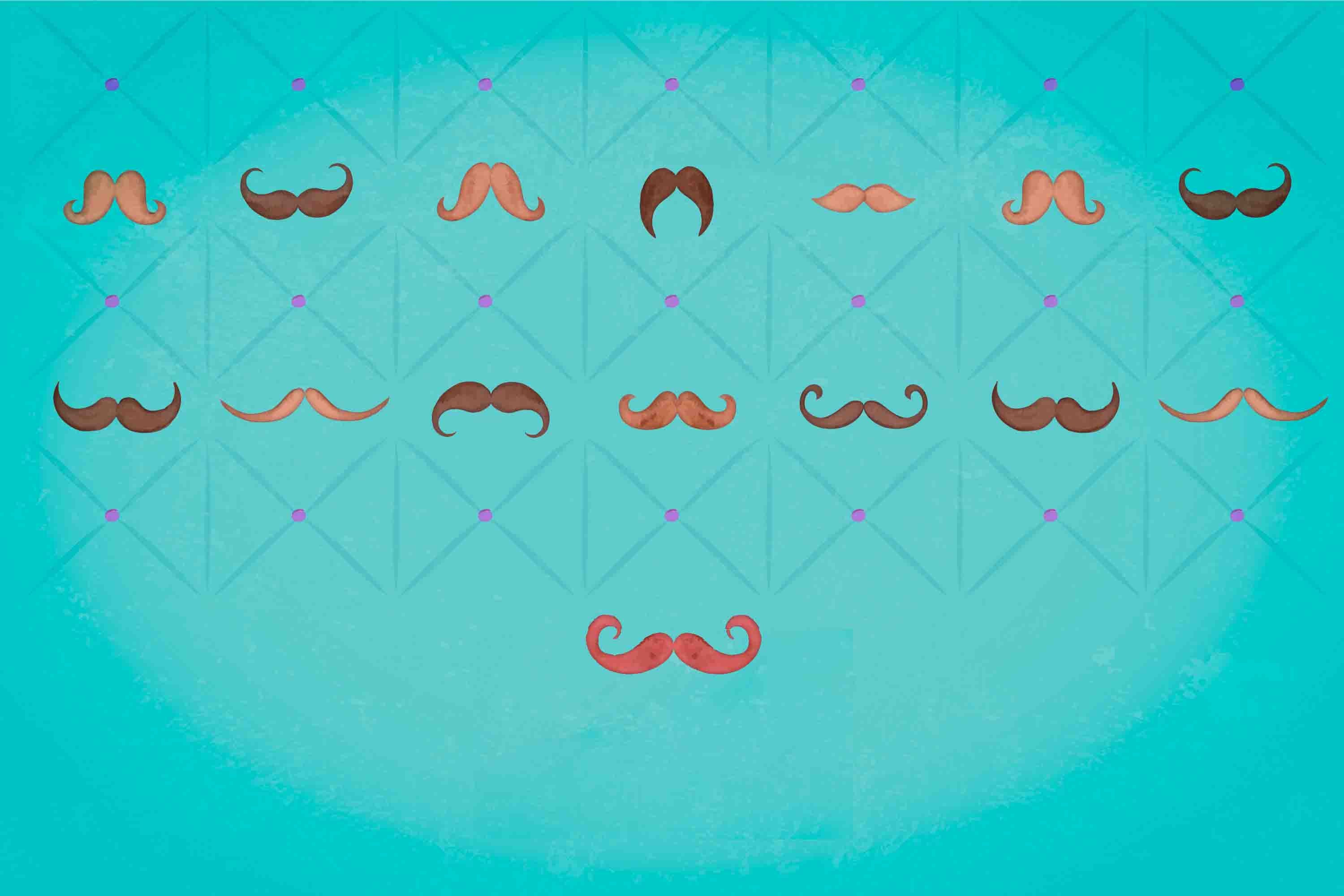 3D Salon Shop Beauty Salon Mustache Wall Mural Wallpaper 49