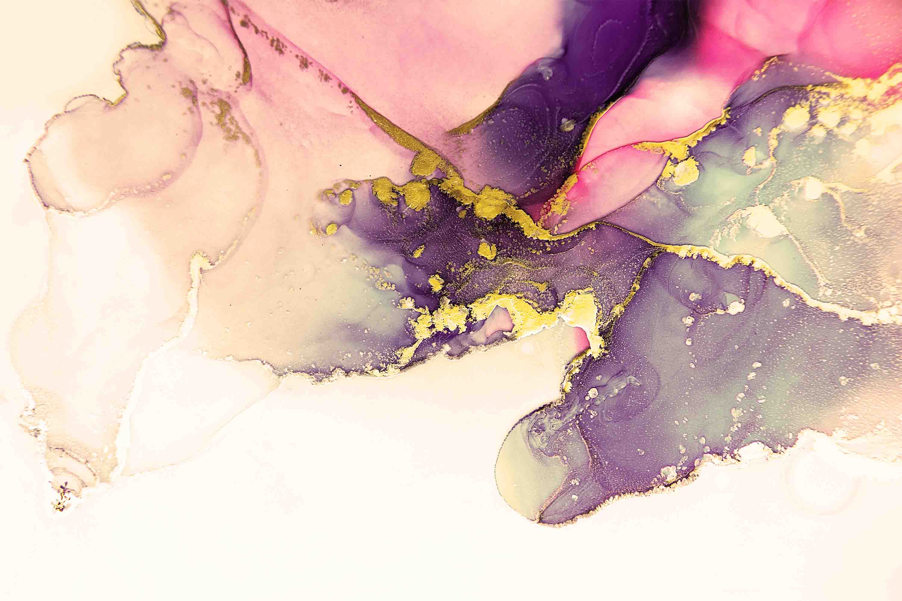 3D Abstract Damaskeen Crack Gold Dust Wall Mural Wallpaper YXL 601