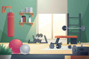 3D Gym Dumbbell Fitness Ball Boxing Wall Mural Wallpaper YXL 2379