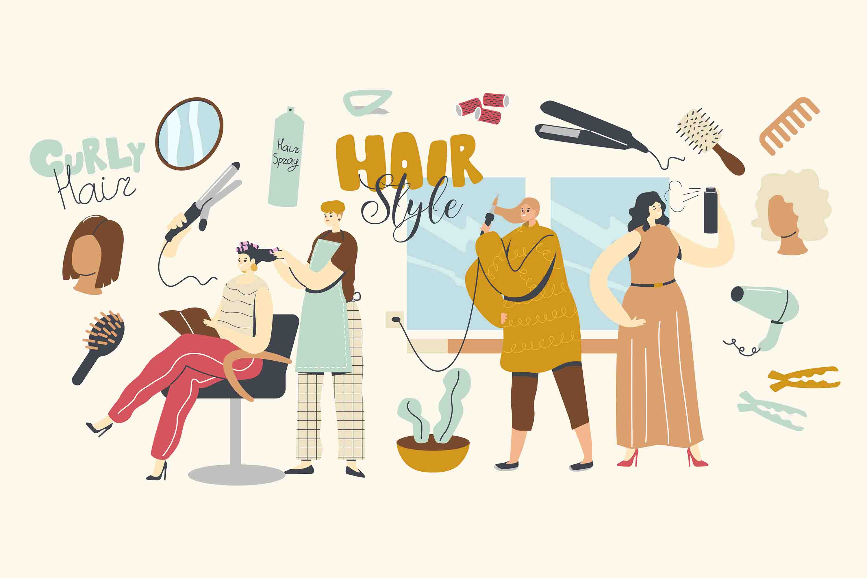 3D Salon Shop Beauty Salon Barber Shop Wall Mural Wallpaper 45