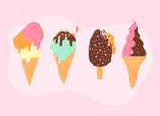 3D Ice Cream Pink Chocolate Spread Wall Mural Wallpaper YXL 2298